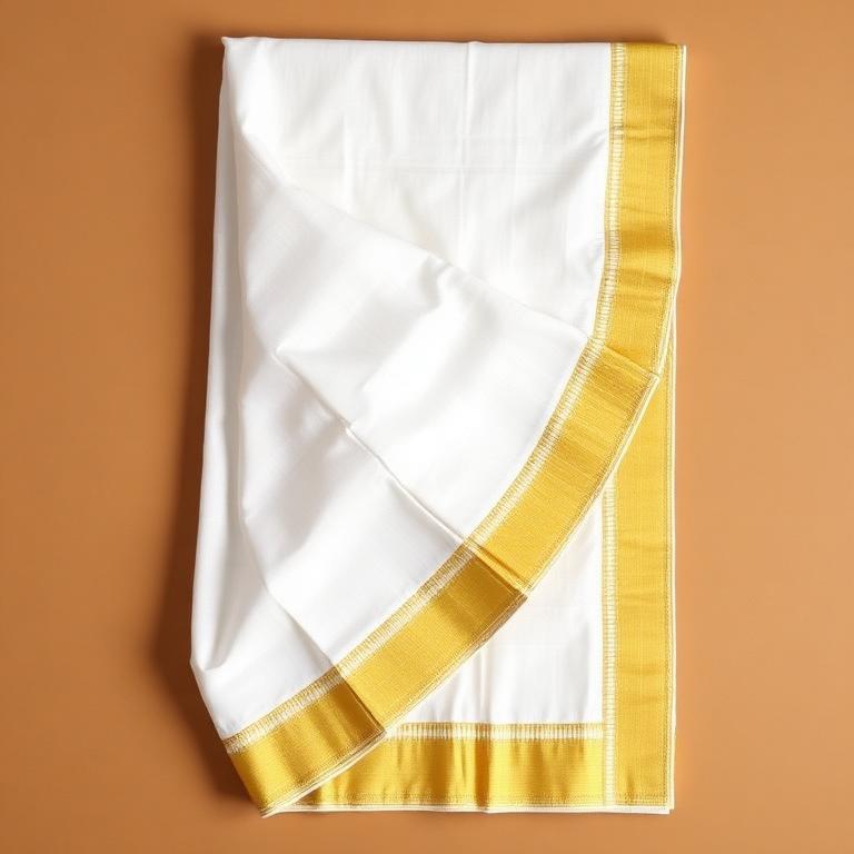 Pure White Dhothi (Kasavu)